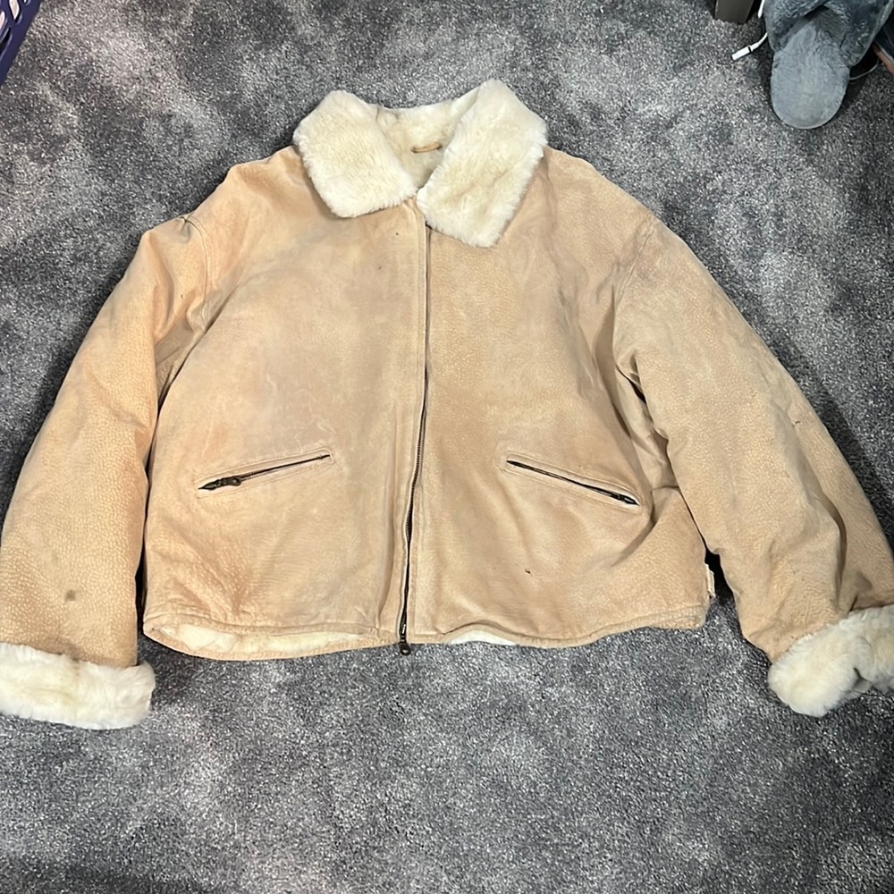 Wilson’s Leather Expert Suede Tan Coat Size XL